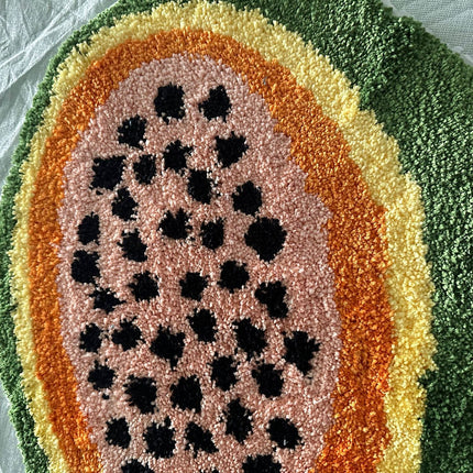 Papaya Fruit Shaped Absorbent Bathroom Mat (48 × 65 cm)
