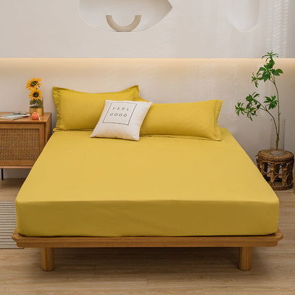 Fitted sheet one-piece solid color aloe cotton mattress non-slip – Trendy & Practical for Daily Living