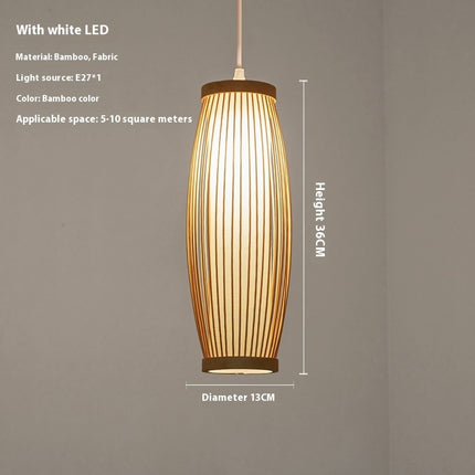 Internet Celebrity Bamboo Woven Dining Room Lantern Bamboo Artwork Chandelier