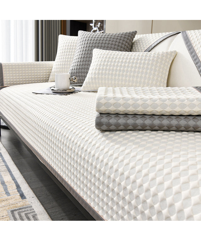 Diamond pattern non-slip sofa cover