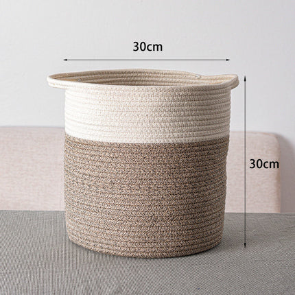 Handwoven Cotton Storage Basket Japanese Style Organiser