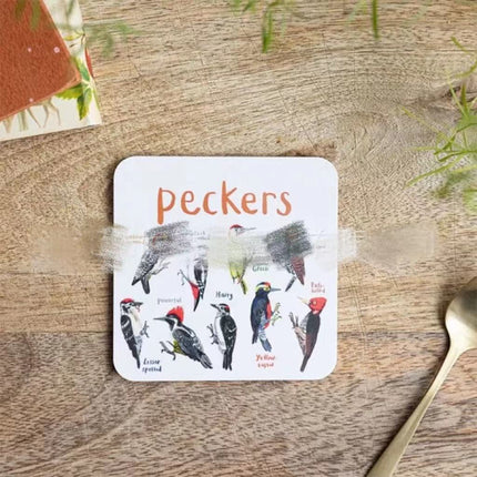 Funny Bird Pun Coasters Set | Novelty Drink Mats