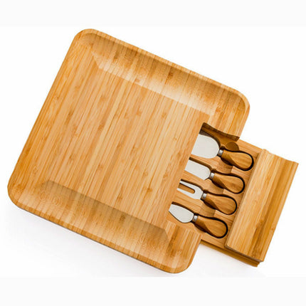 Bamboo Cutting Board with Knife Drawer | Multifunction Kitchen Board