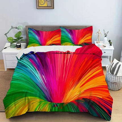 Rainbow Bedding Set | Optical Illusion Duvet Cover