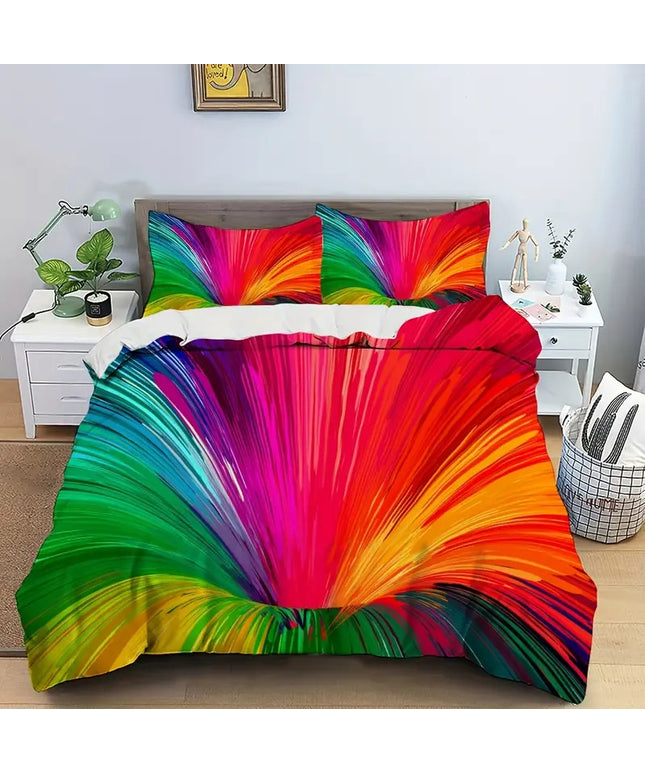 Rainbow Bedding Set | Optical Illusion Duvet Cover