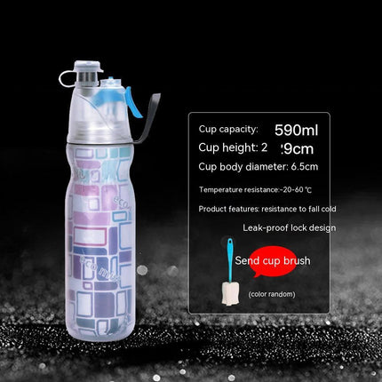 Cooling Spray Water Bottle | 590ml Misting Sports Bottle