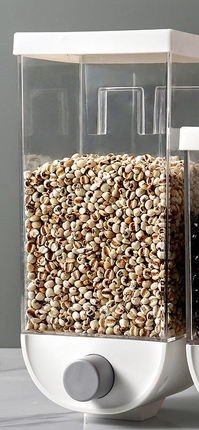 Wall Mounted Cereal Dispenser Airtight Grain Storage Box