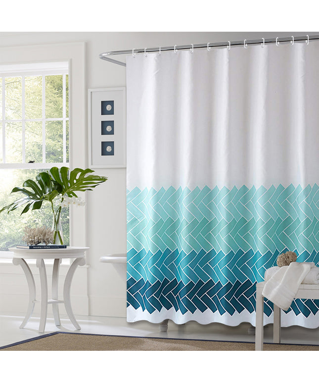 Waterproof Polyester Shower Curtain 180×180cm | Nordic & European Patterns – Ikeame