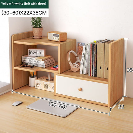 Adjustable Desktop Bookshelf Retractable Desk Organiser