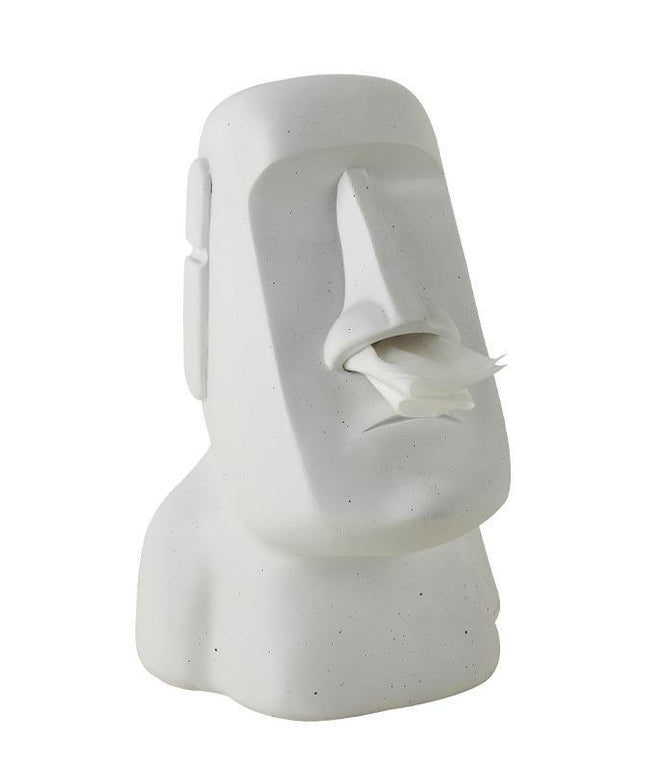 Moai Tissue Box Holder – Modern Resin Tissue Dispenser