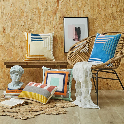 Geometric Embroidered Cushion Covers - 29 Designs | Modern Nordic Pillowcases