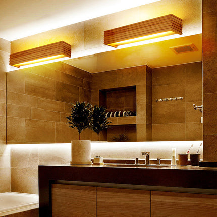 Nordic Solid Wood LED Wall Light — Mirror / Vanity / Bedside
