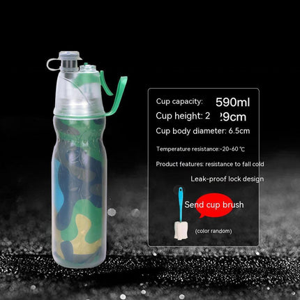 Cooling Spray Water Bottle | 590ml Misting Sports Bottle