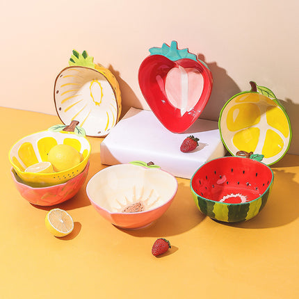 Girly Cute Fruit Cereal Ceramic Bowl