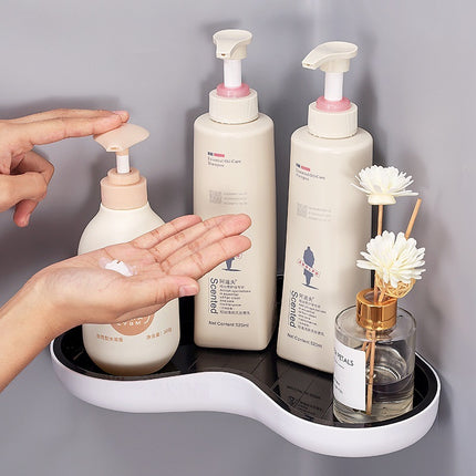 Wall-mounted Non-perforated Triangle Shelf In The Bathroom