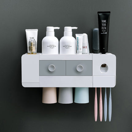 Magnetic Wall-Mounted Toothbrush Holder with Automatic Toothpaste Dispenser 🪥✨