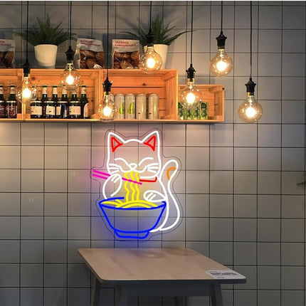Noodle Cat LED Lamp – Rechargeable Cute Animal Light