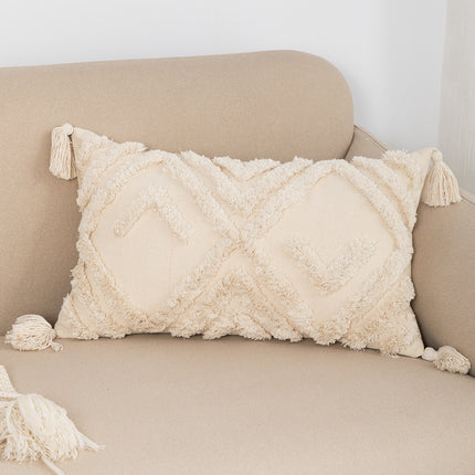 Bohemian Cotton Cushion Cover – 45x45cm Tufted Pillow Case