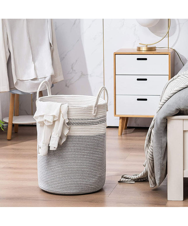 Cotton Rope Storage Basket Large Laundry Woven Organiser