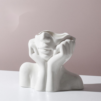 Female Body Ceramic Vase | Abstract Art Decorative Vase