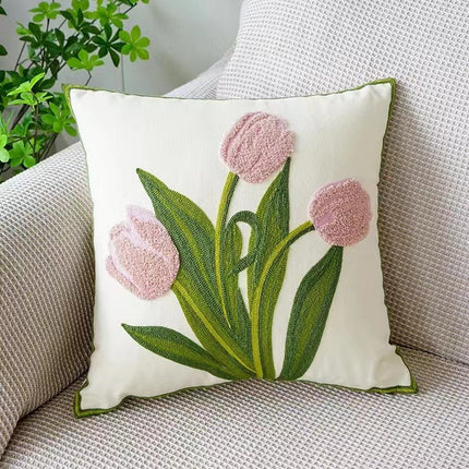 Pastoral Yellow Floral Cushion Cover – 45x45cm 🌼💛