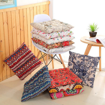 Extra Thick Boho Chair Cushion | Comfortable Decorative Seat Pad