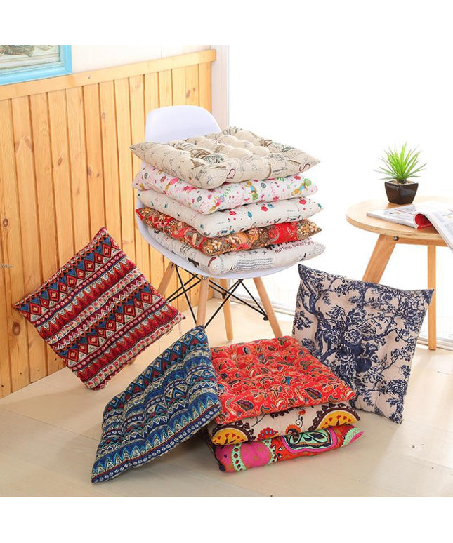 Extra Thick Boho Chair Cushion | Comfortable Decorative Seat Pad