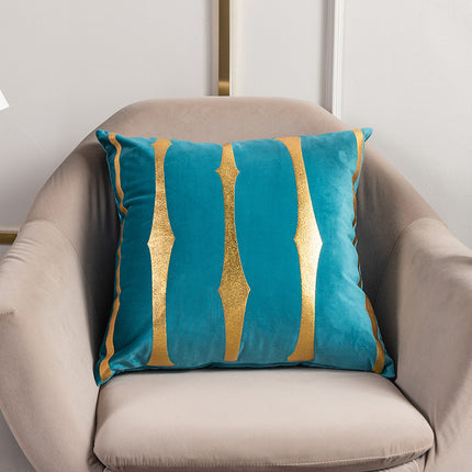 Golden Stripe Cushion Cover – 45x45cm in Beige or Brown