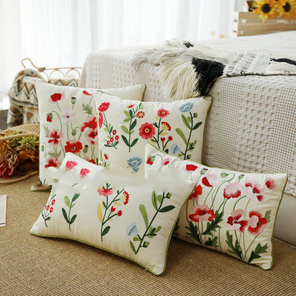 Embroidered Plant & Flower Cushion Covers – 16 Embroidered Designs 🌿🌸