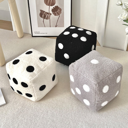 Dice Plush Cushion – Sofa Pillow in 5 Colours | Fun Home Décor