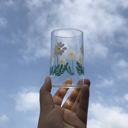 Glass Little Printed Glass Jug Set Summer Cold Water Bottle