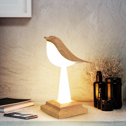 Bird-Shaped Touch Table Lamp – Rechargeable LED with Remote Control & Multi-Colour Options