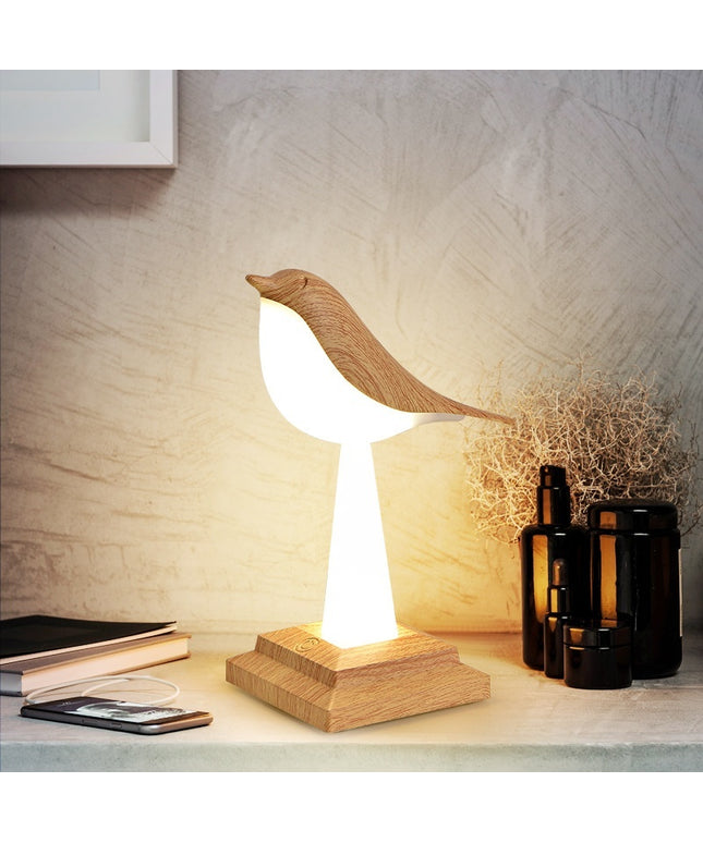 Bird-Shaped Touch Table Lamp – Rechargeable LED with Remote Control & Multi-Colour Options