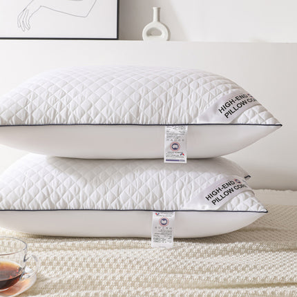 Feather Velvet Pillow Pair for Bed – Soft Grey Luxury Pillows