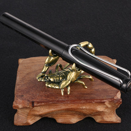 Brass Scorpion Pen Holder – Vintage Decorative Desk Organiser