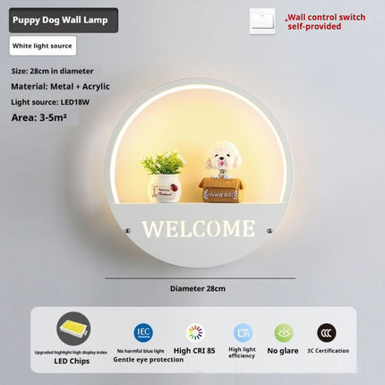 Nordic LED Wall Lights – Deer, Swan, & Dog | Warm & Tri-Colour Options