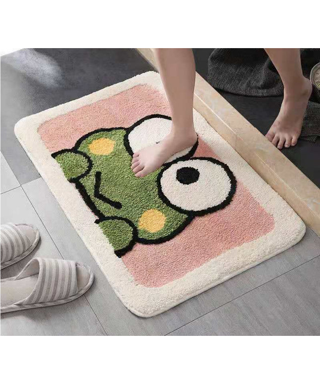 Cartoon Frog Bath Mat | Cute Non-Slip Absorbent Bathroom Rug
