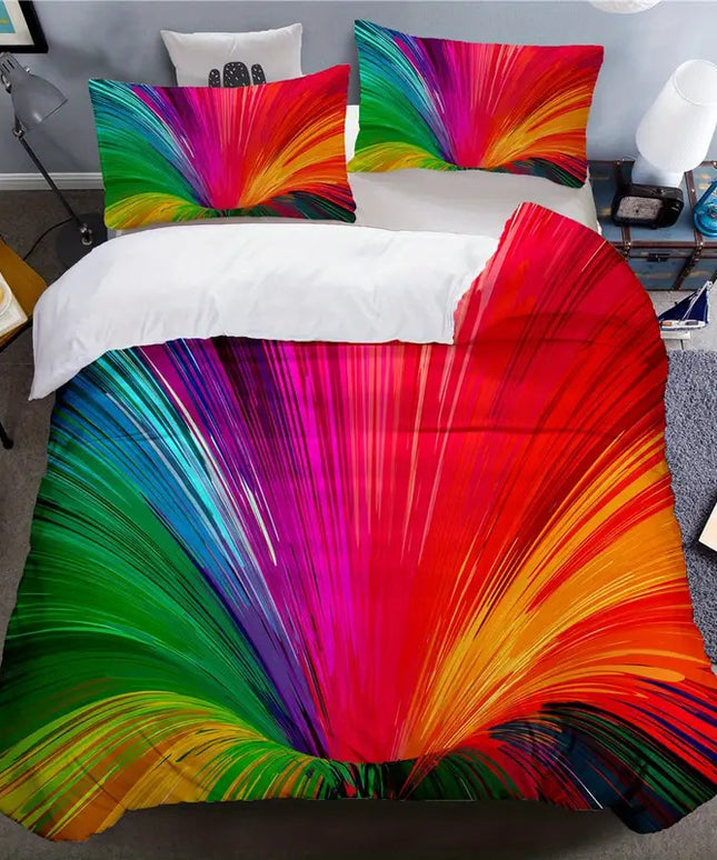 Rainbow Bedding Set | Optical Illusion Duvet Cover