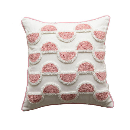 Blush Tassel Cushion Covers – Playful Sofa Pillow, 5 Designs | Ikeame