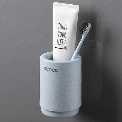 Wall-mounted Bathroom Free Punch Magnetic Suction Cup Toothpaste Toothbrush Storage Rack