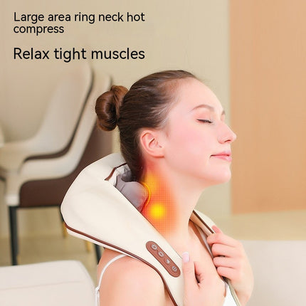 Rechargeable Shoulder & Neck Massager with Kneading & Hot Compress
