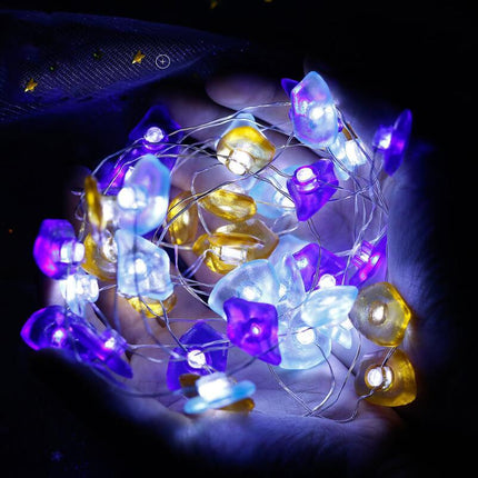 Rose Quartz & Marine-Inspired LED String Lights – Warm White Decorative Lighting