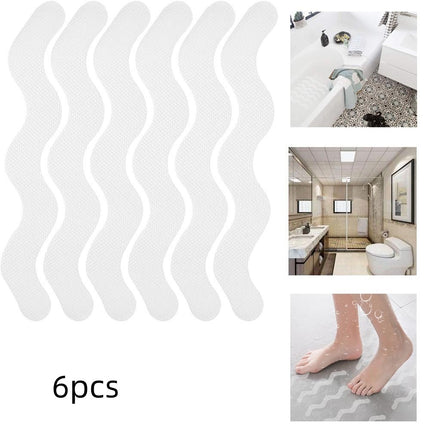 S-type Bathroom Anti-slip Sticker Transparent PEVA Bathtub Stair Antislip Strip