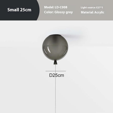 Balloon Shaped Ceiling Light Shade – Colourful Modern LED Acrylic Lamp