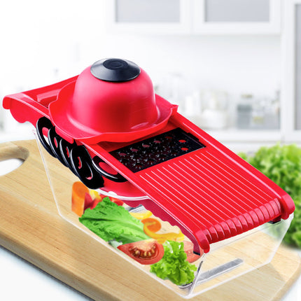Multifunctional Shredder & Grater – 6-in-1 Slicer with Container & Blade Storage
