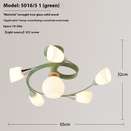 Spiral LED Droplight – Sculptural Luxury Chandelier | 4 or 6 Lamps