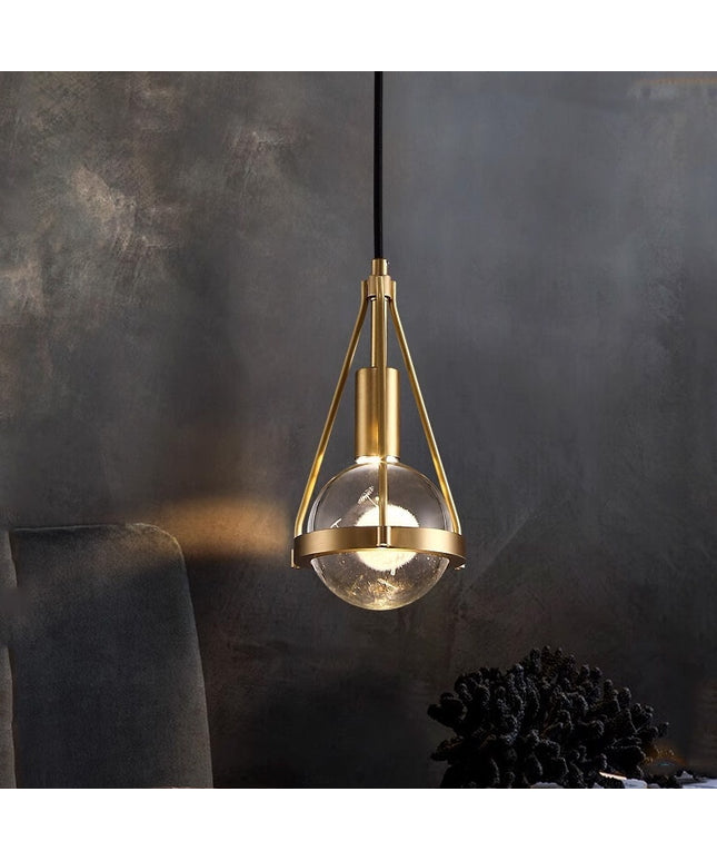 Copper Crystal Chandelier – Luxury Modern Minimalist Lighting | Ikeame