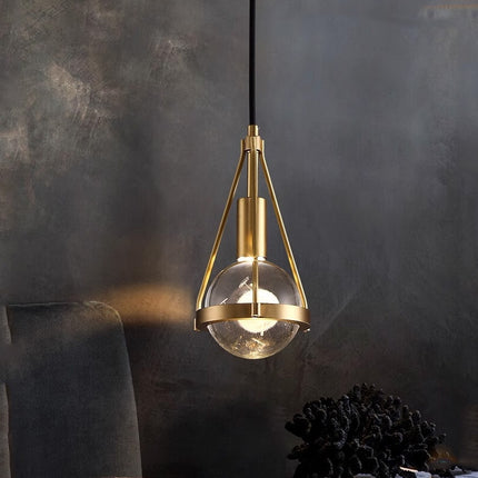 Copper Crystal Chandelier – Luxury Modern Minimalist Lighting | Ikeame