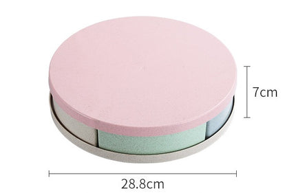 Wheat Straw Serving Platters 🍽️ – Square (4 Compartments) or Round (5 Compartments)