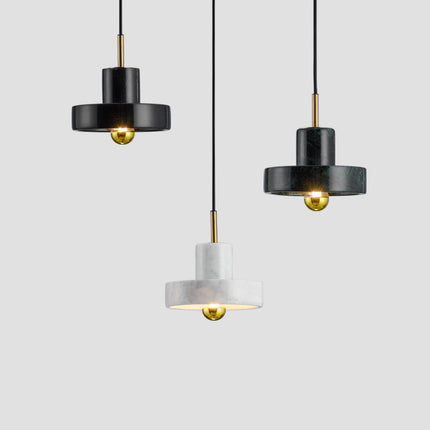 Luxury Marble Pendant Light – White Marble & Copper | Ikeame
